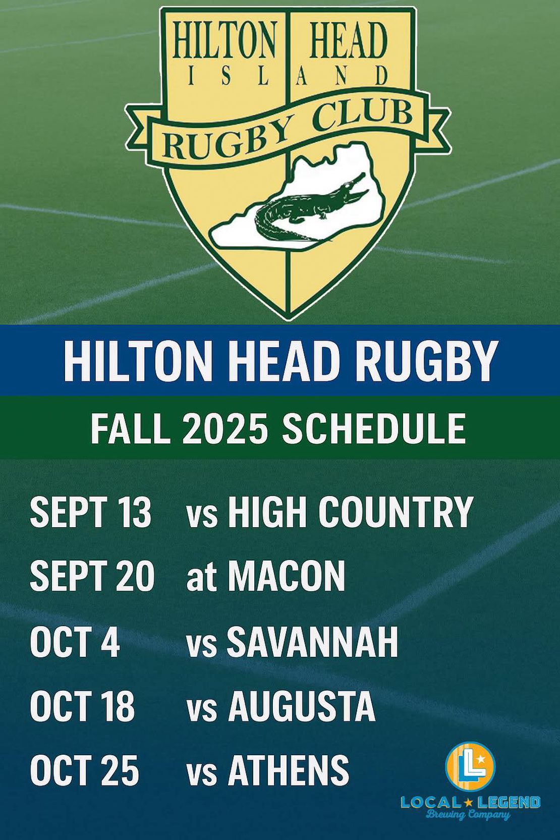 Fall XVs Schedule